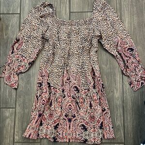 Maeve Cream Bishop Sleeve Sundress for Night Out